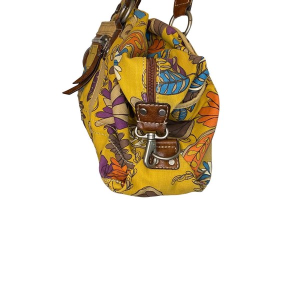 Fossil Long Live Vintage Boho Floral Canvas Weekend Duffel Bag - Picture 9 of 16
